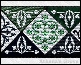 Diamond Zara, 2 inch, Emerald Green - White - Black - Hunter Gre